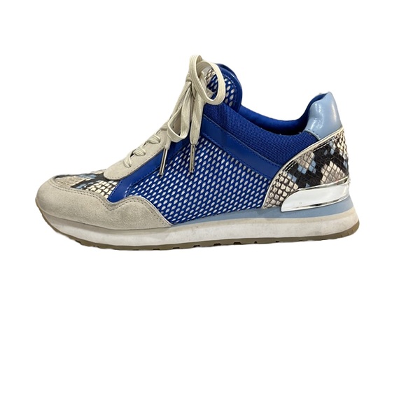 Michael Kors Maddy Trainer LG Net Mesh Electric Blue Size 8 - Picture 6 of 9